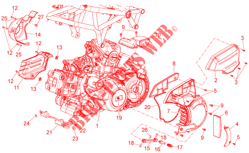 Engine voor Aprilia NA Mana GT 2010