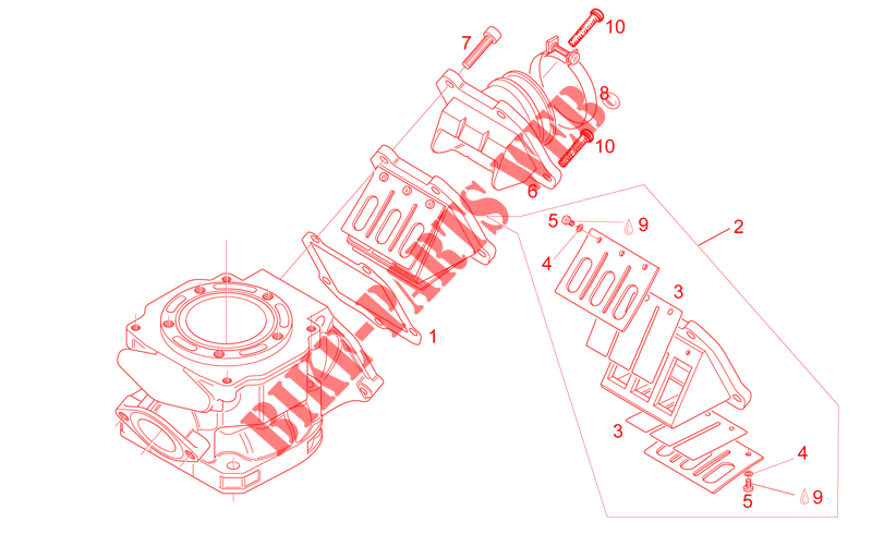 Carburettor flange voor Aprilia RS 125 2000