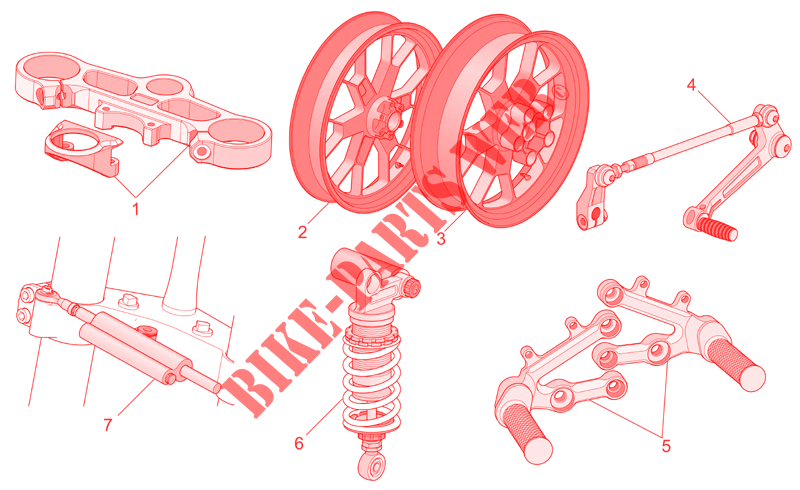 Acc.   Cyclistic components voor Aprilia RSV 1000 2005