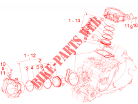 Groep cilinder zuiger zuigerpen voor Aprilia SRV 4T 8V E3 2013