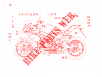 Plate set and decal voor Aprilia Tuono V4 Factory 2015