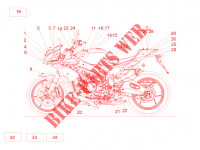 Plate set and decal voor Aprilia Tuono V4 Factory 2017